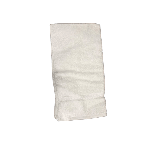 Serviette à main, fondu, ourlet quadrilatéral, 16x30, 4,5 lbs/dz, blanc